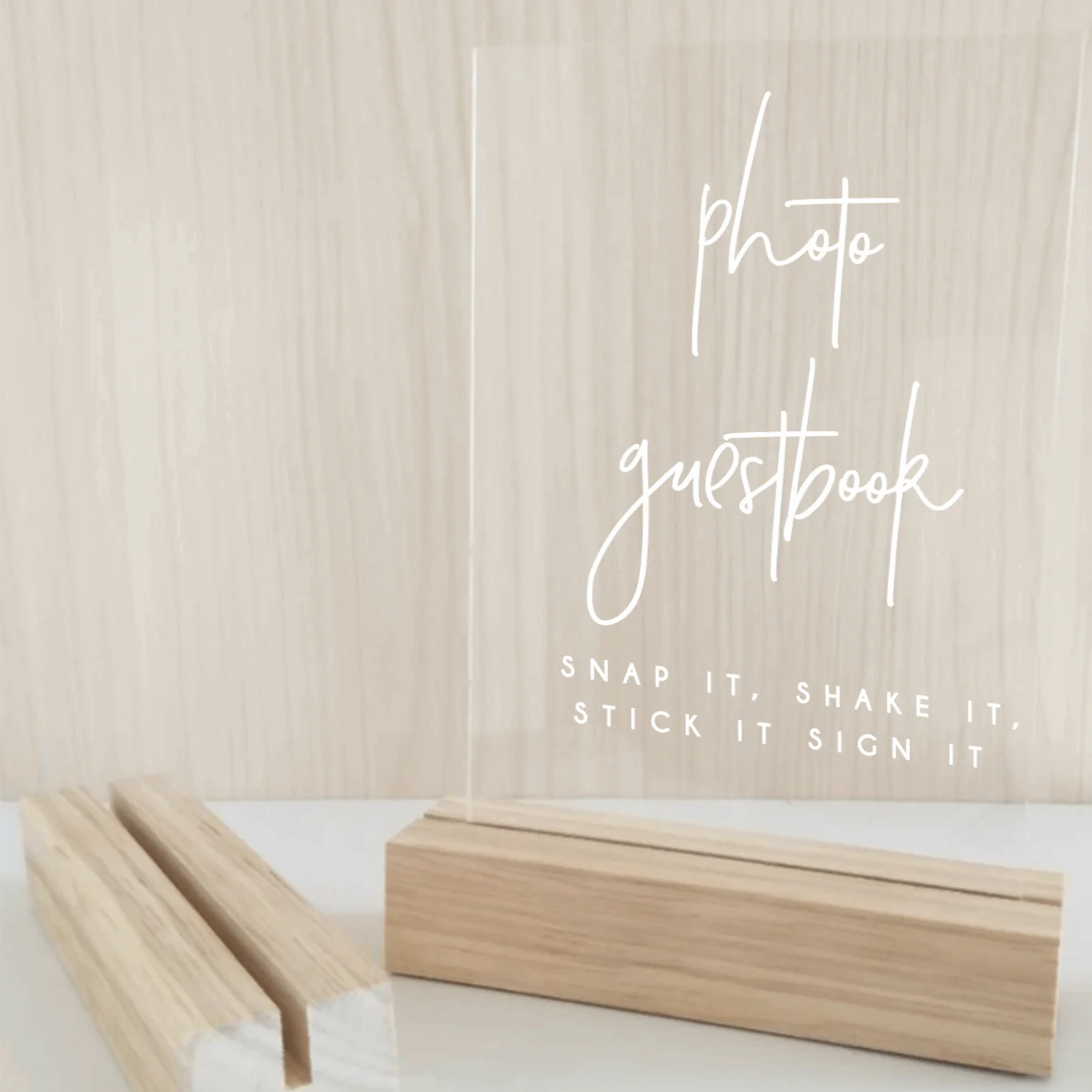 A5-Acrylic-Table-Sign-Modern-Photo-Guestbook-Silver-Belle-Design-515-_1