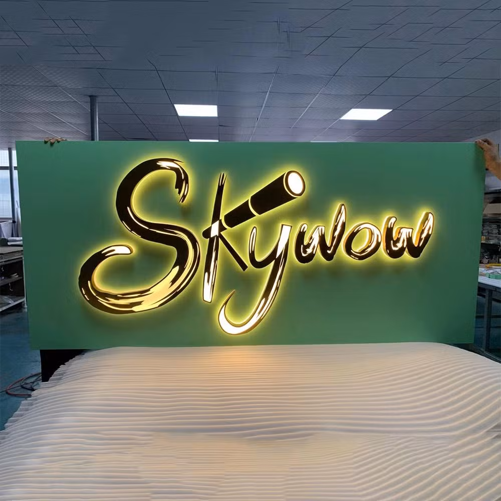 3D signboard installed on retail storefront in Abu Dhabi