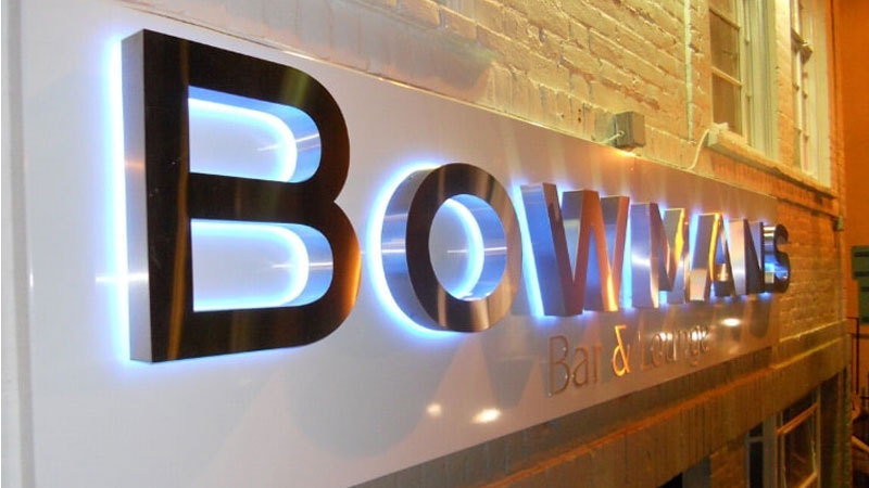 Custom-shaped 3D signboard designed for business