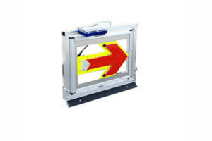 Golden Falcon LED reflective hybrid signage combining illumination and high-visibility reflective surfaces for day and night use.