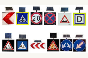 Golden Falcon’s solar-powered reflective signs in the UAE, offering energy-efficient visibility for road and safety applications.