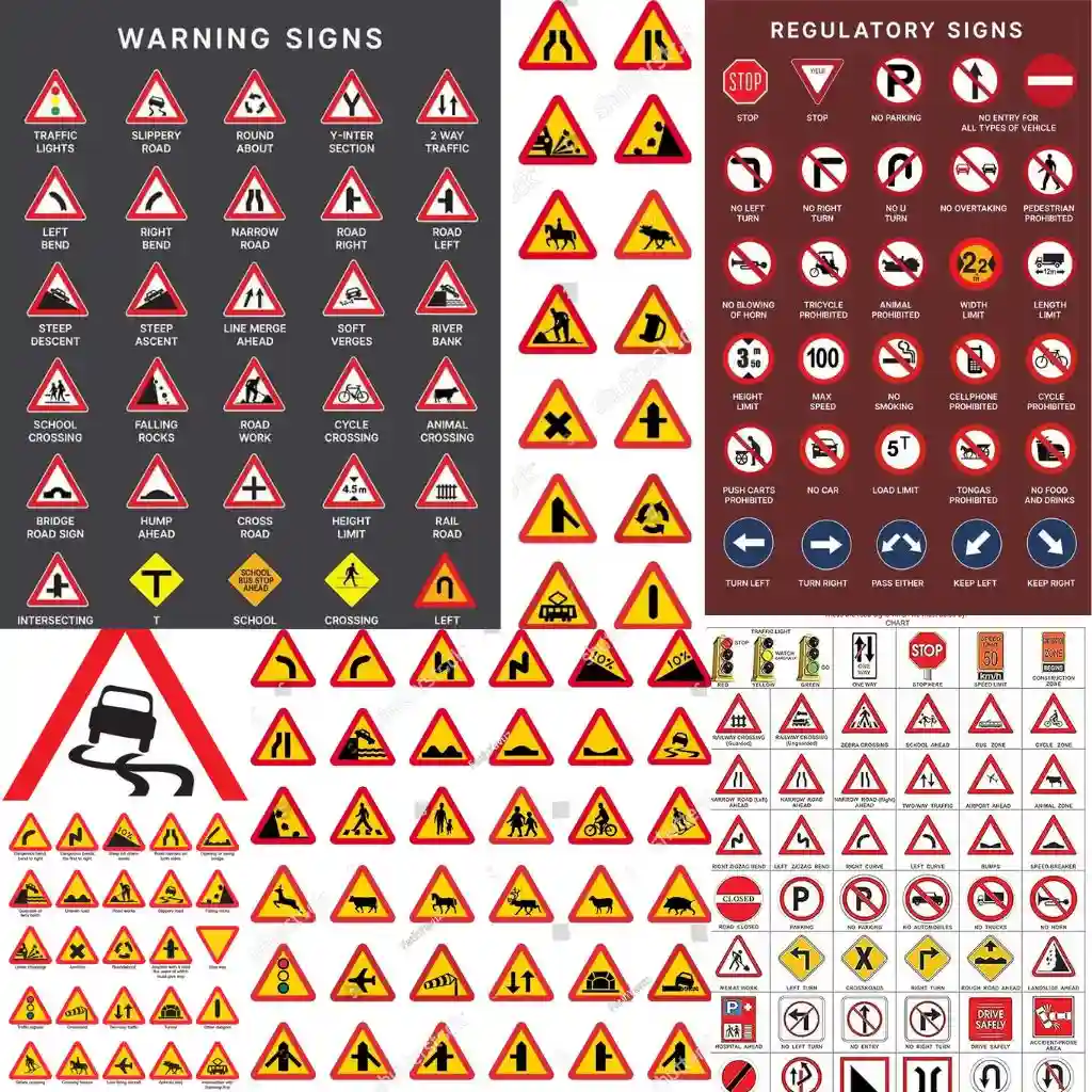 warning road signs 1023